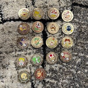Super Mario Bros Painted coin set COMPLETE!!